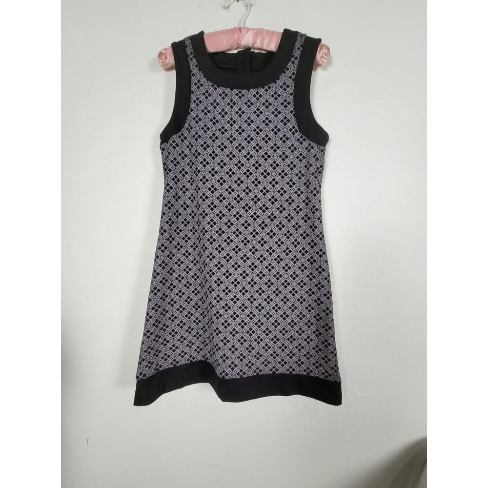 Tempted Women's Sleeveless Geometric Pattern Casual Mini Dress Black/Gray Size M